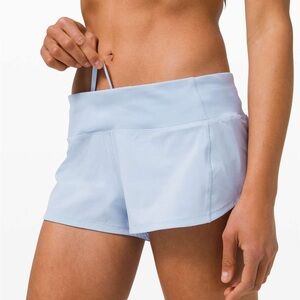 Baby Blue Lululemon Speed Up Shorts